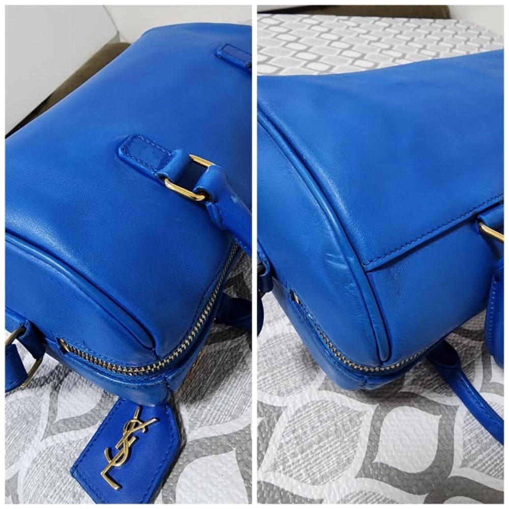 Authentic Saint Laurent Classic Duffle 6 Satchel Bag Blue - Picture 11 of 16